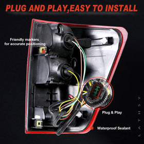 Lathsy rear view showing bulb sockets and plug-ready wiring for fast plug-and-play installation