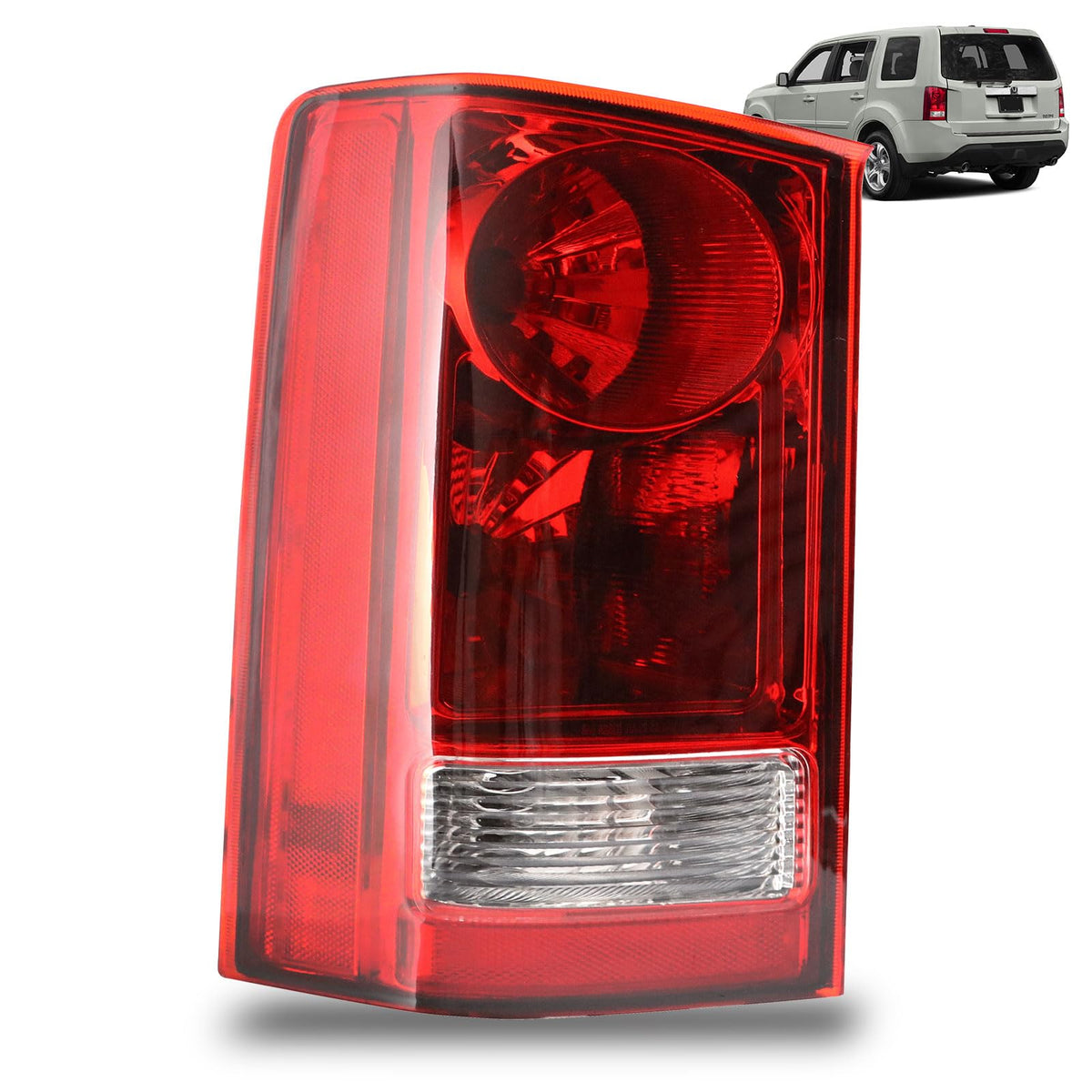 Lathsy driver-side tail light front view showing exact fit benefit
