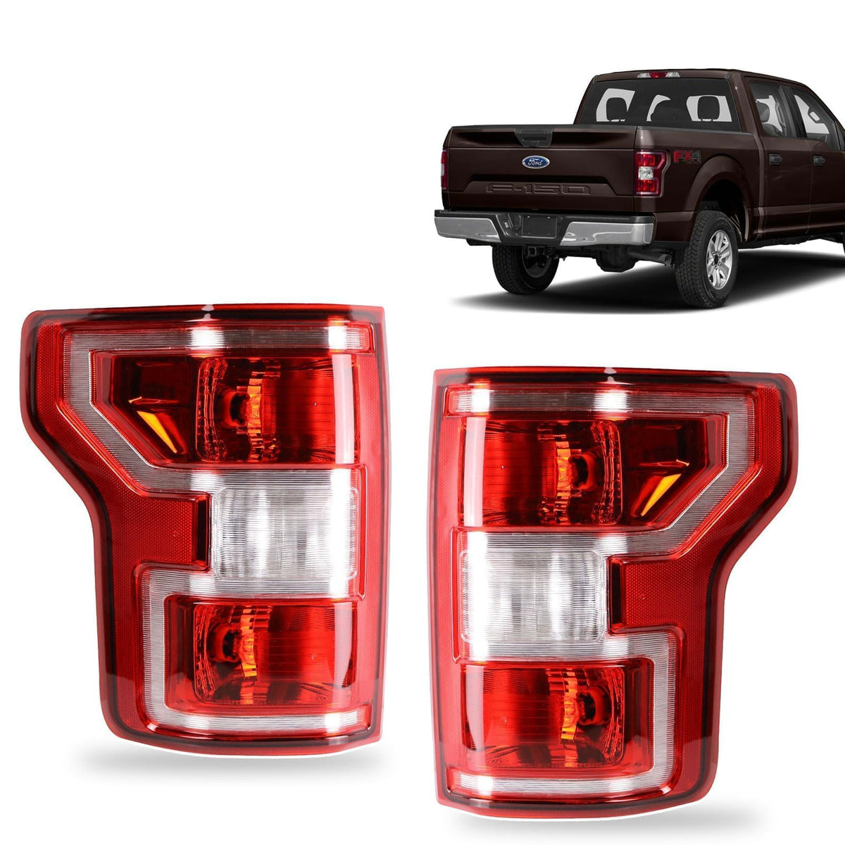 Lathsy tail light front assembly showing OEM-fit and clear lens