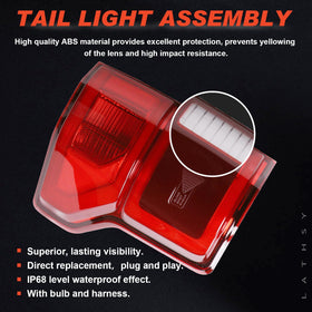 Lathsy tail light illuminated at night showing bright brake visibility benefit