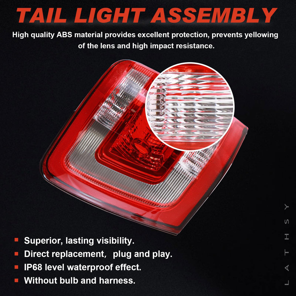 Lathsy tail light installed on 2008–2012 Ford Escape rear enhancing vehicle appearance