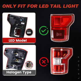 Lathsy tail light installed on F150 showing correct alignment and aesthetic benefit
