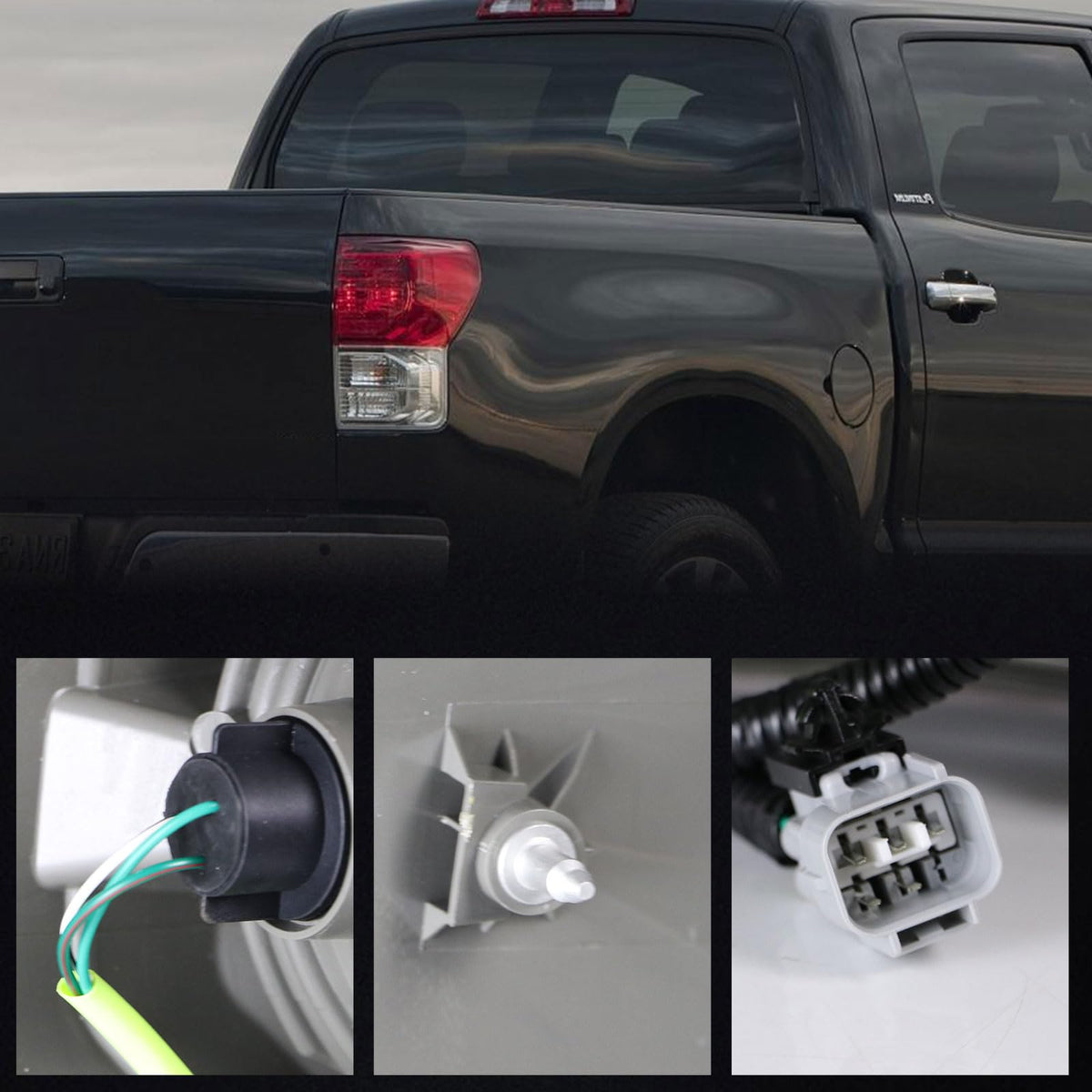 Lathsy tail light illuminated at night improving rear visibility and safety