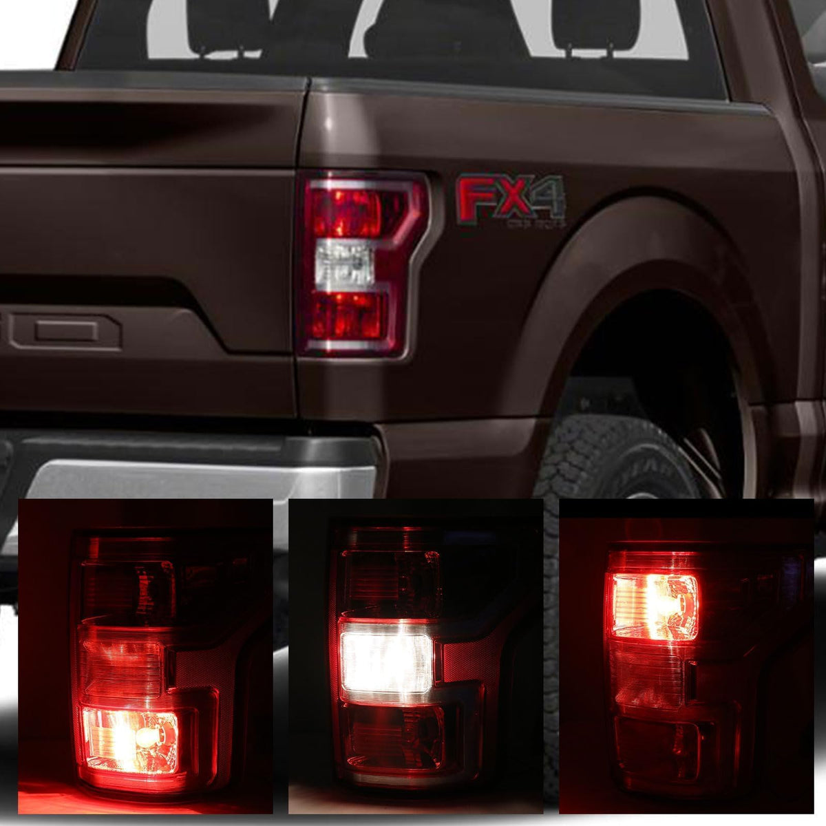Lathsy tail light on truck at night improving rear visibility