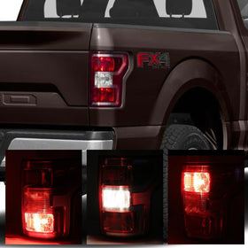 Lathsy tail light on truck at night improving rear visibility