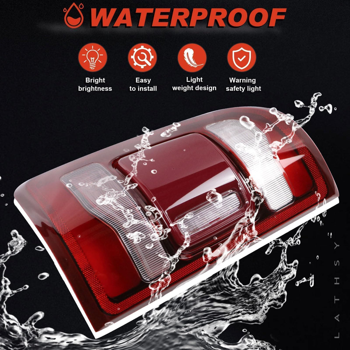 Lathsy gasket and seal close-up showing water-protection benefit