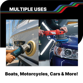 LAUCO kit in use on car panel demonstrating defect removal and finish