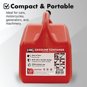 LAUCO size comparison showing three-gallon capacity and portability