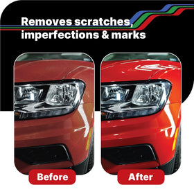 LAUCO Step 2 fine polish compound macro shows refined abrasive for clarity