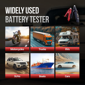 LAUNCH BST360 in garage setting diagnosing a car battery for quick maintenance
