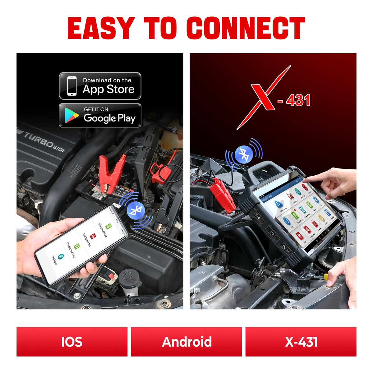 LAUNCH BST 360 beside ruler for scale—portable professional tool