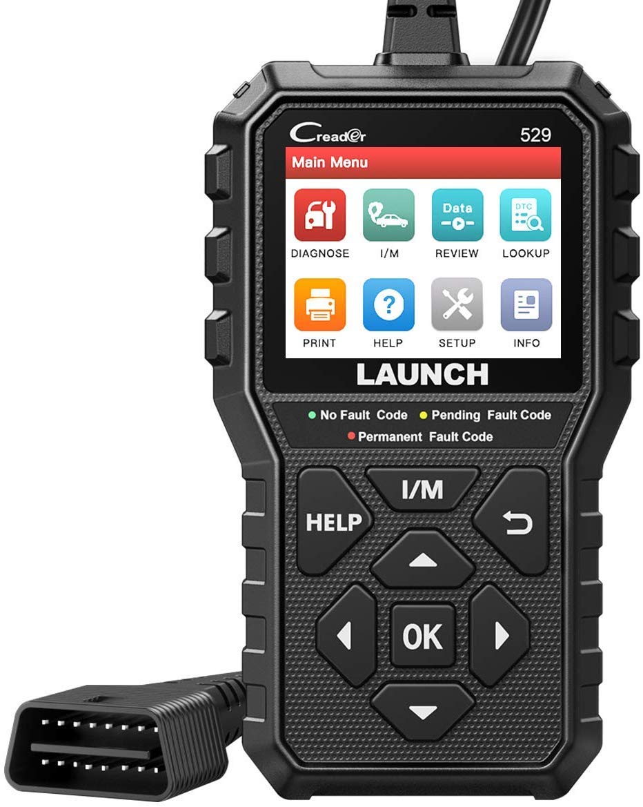 LAUNCH CR529 front view showing compact design and clear display for fast diagnostics