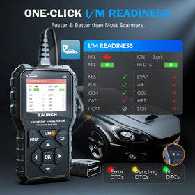LAUNCH CR529 red yellow green LEDs showing quick vehicle status at a glance