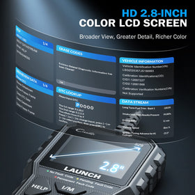 LAUNCH CR529 beside printed diagnostic report demonstrating export and printability