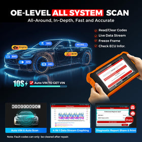 LAUNCH DoIP adapter connected to scanner showing support for newer BMWs