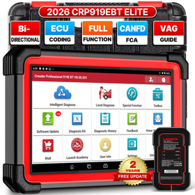 LAUNCH front tablet display showing diagnostics and touchscreen clarity benefit