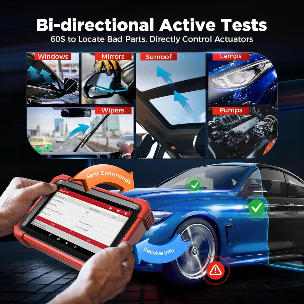 LAUNCH CRP919XBT live data stream view enabling real-time system checks