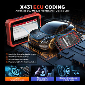 LAUNCH tablet screen displaying live diagnostics for quicker problem identification