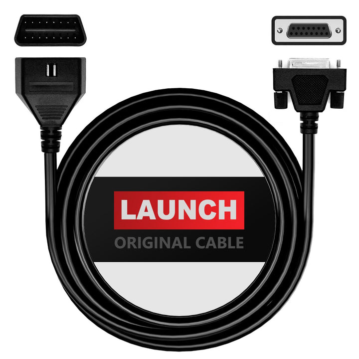 LAUNCH main cable front view showing full length and connector benefit reliable connection