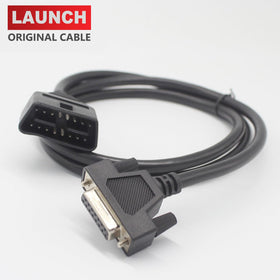 LAUNCH cable plugged into vehicle OBD-II port showing instant scanner communication