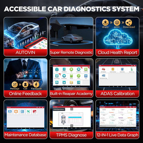 LAUNCH tablet performing ADAS calibration beside vehicle, supports accurate sensor alignment benefit