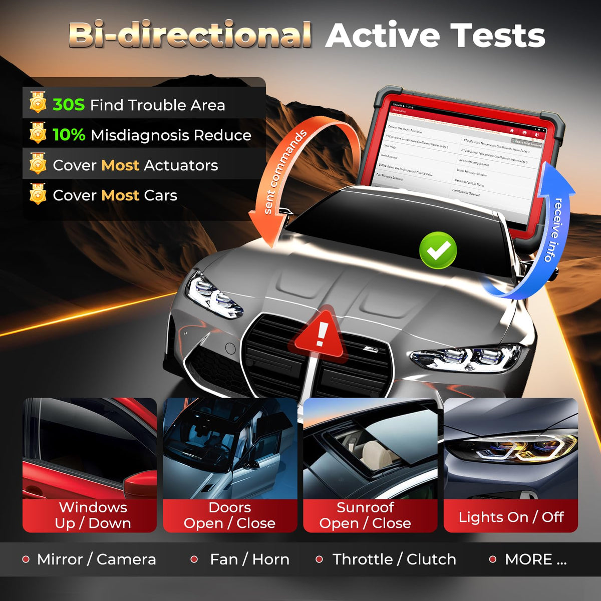 LAUNCH PRO5 with laptop performing ECU flash using OEM software for reprogramming
