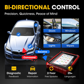 LAUNCH screen displaying ECU coding menu enabling module recode and personalization