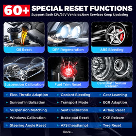 LAUNCH tablet diagnostic screen with live data and fault codes for faster troubleshooting