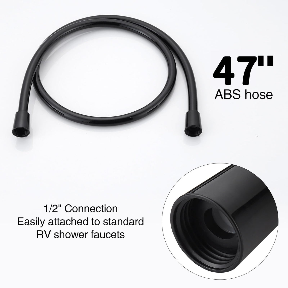 LavishStream 60-inch hose stretched to show extended reach for hands-free washing and cleaning