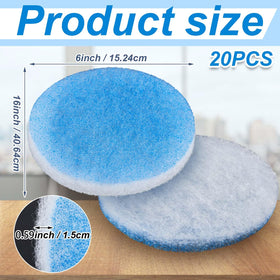 Layhit close-up of blue and white double-layer fiber demonstrating capture efficiency
