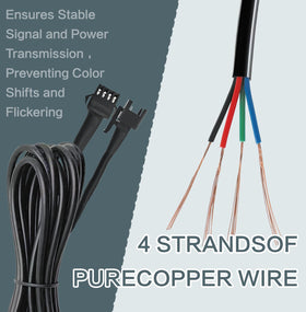 LAZZPPO extension wiring used on a boat lighting setup showing marine-ready durability