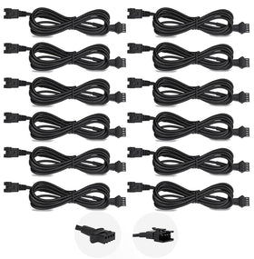 LAZZPPO front view of 12-pack extension cables showing kit contents and benefit of ready supply