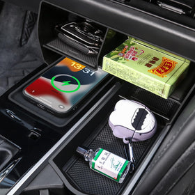 LBNCOBAG compartments filled with wallet phone sunglasses showing organized access