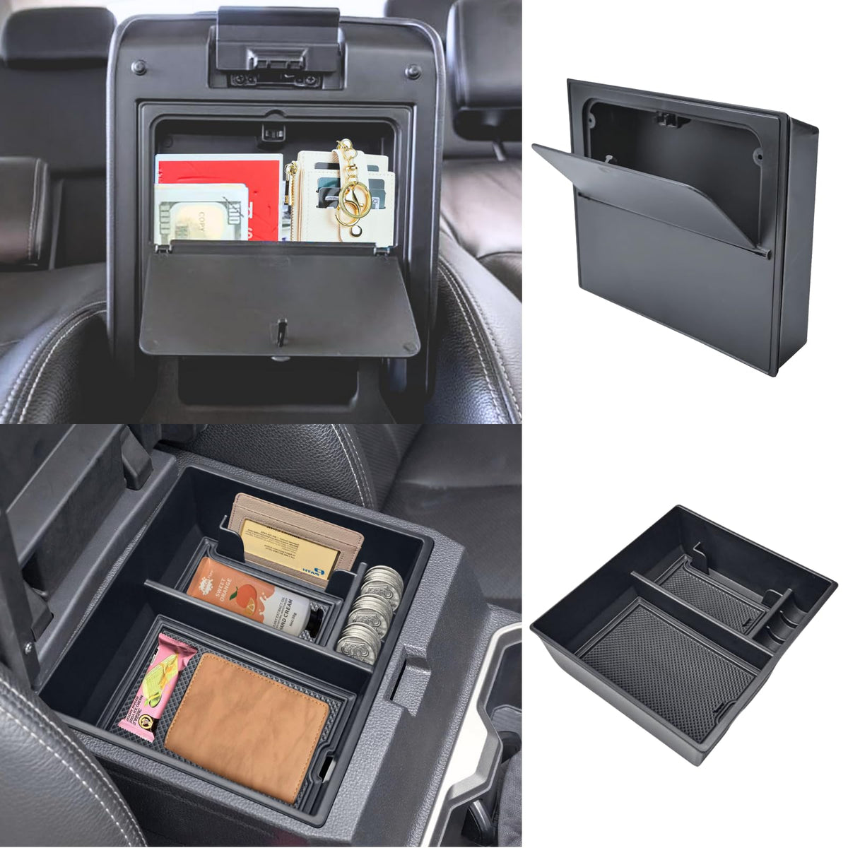 LBNCOBAG front console tray showing neat storage and improved accessibility
