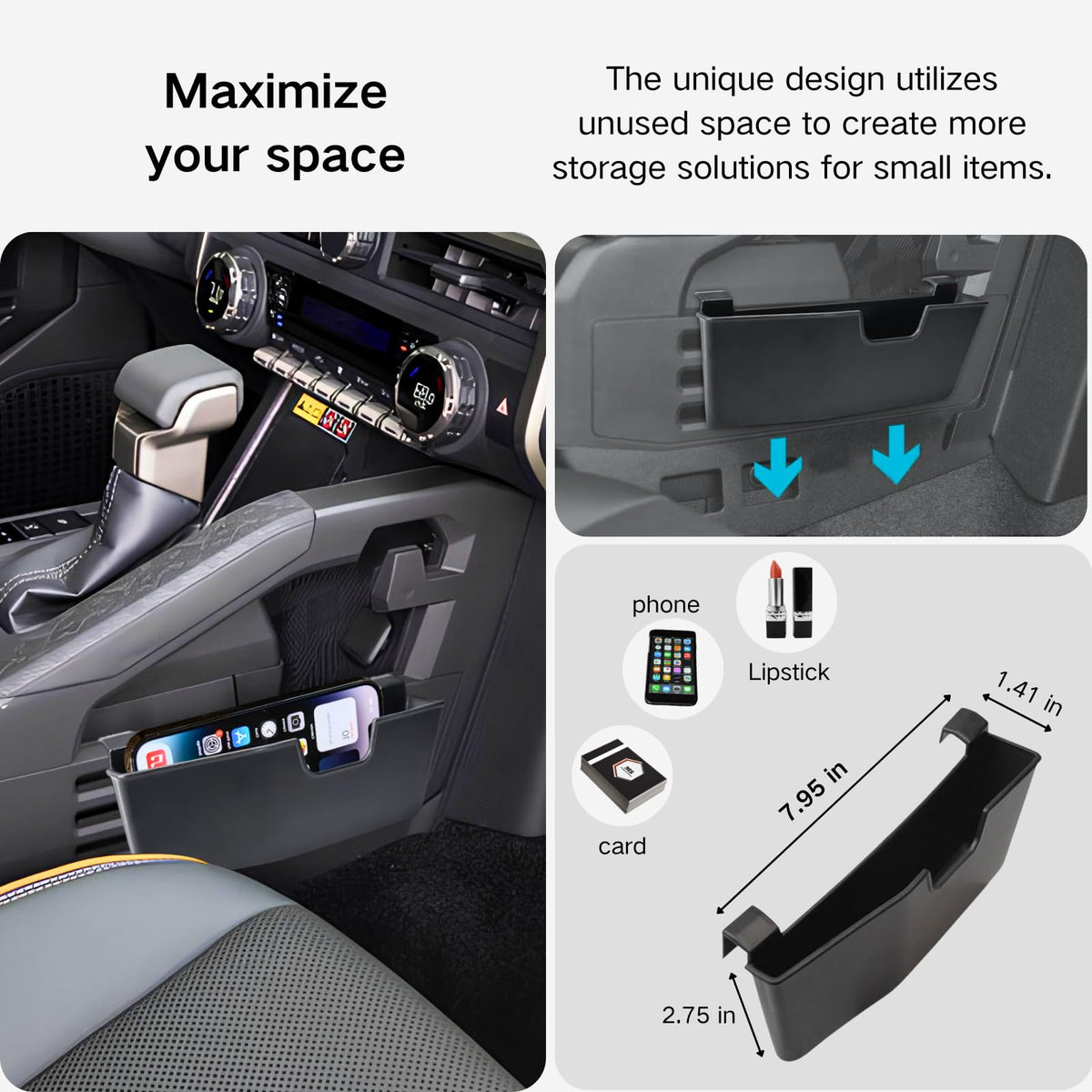 LBNCOBAG installed in 4Runner front console for OEM-fit storage and tidy cabin