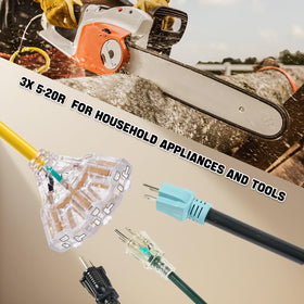LBSC on garage workbench powering tools and devices for reliable workshop convenience