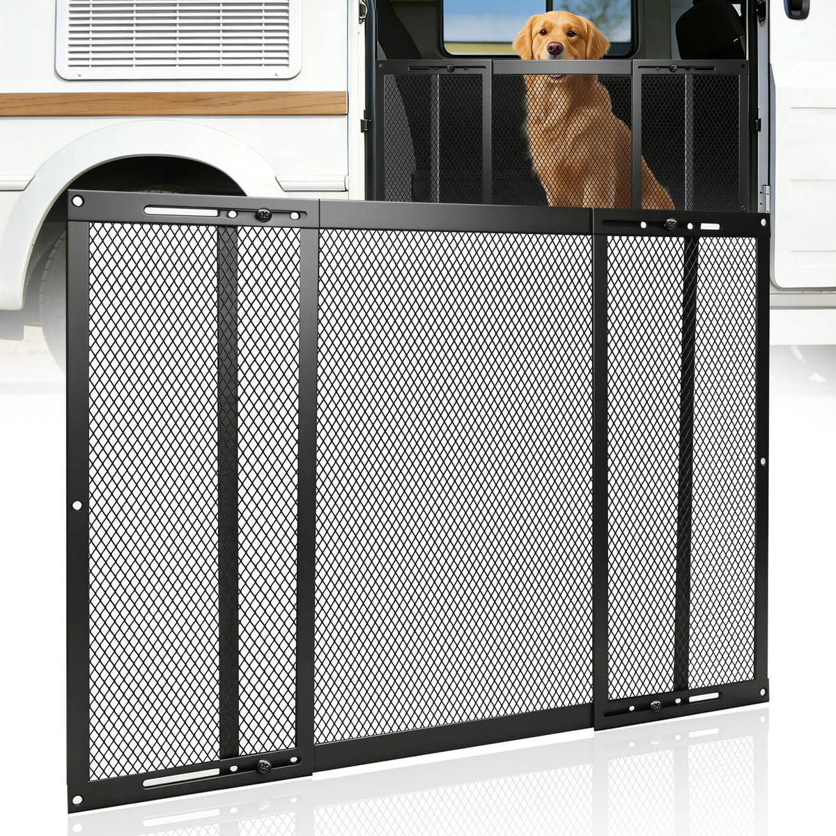 LCGAOYA front view installed on RV door showing protection benefit