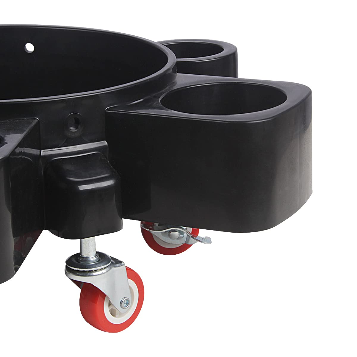 LCGP dolly wheel brake engaged showing stability and anti-roll safety