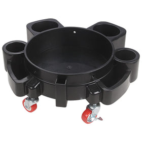 LCGP bucket dolly front view showing platform and storage keeping tools accessible