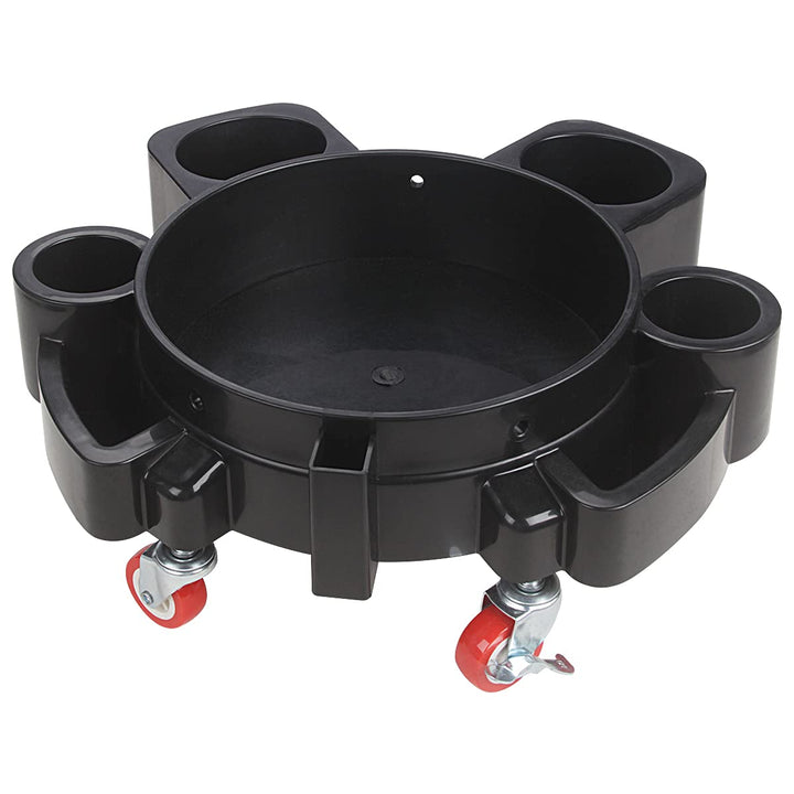LCGP bucket dolly front view showing platform and storage keeping tools accessible