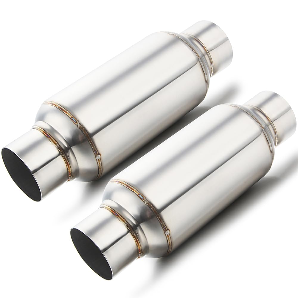 LCGP front view polished muffler showing sleek finish and lasting corrosion resistance