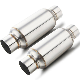 LCGP front view polished muffler showing sleek finish and lasting corrosion resistance