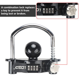 LCGP lock installed on trailer coupler demonstrating easy protection