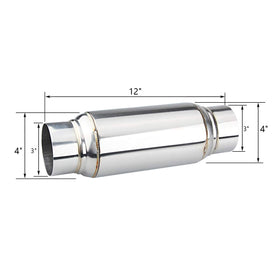 LCGP resonator welded to vehicle exhaust demonstrating proper installation benefit