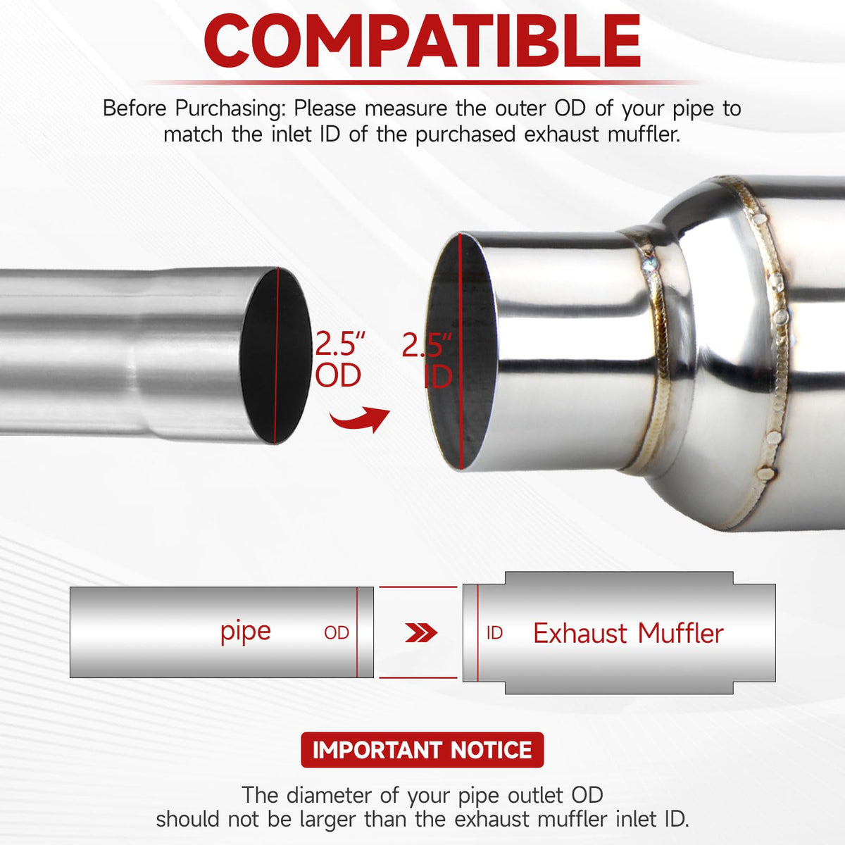 LCGP resonator beside ruler showing 16" length for accurate sizing