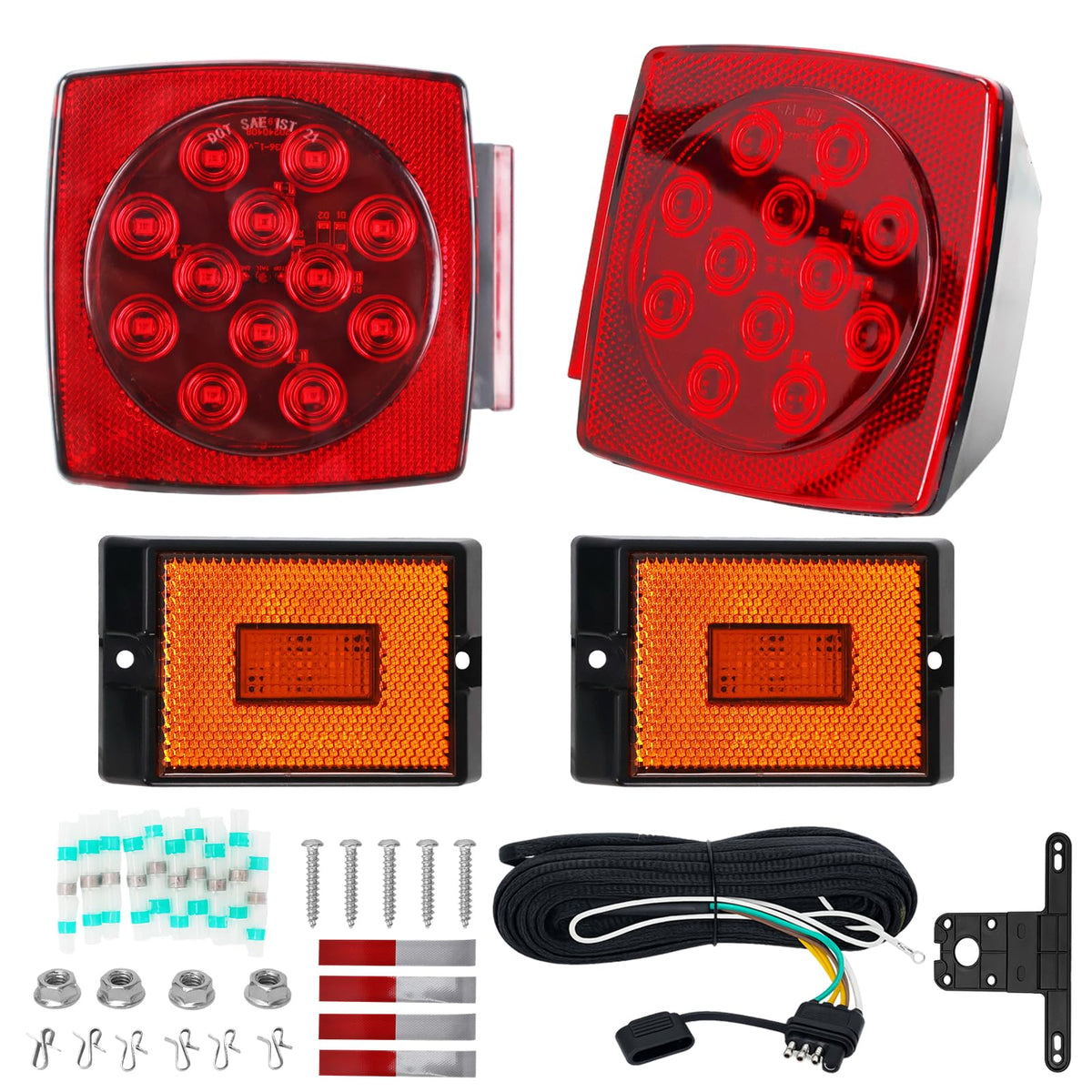 Lcrslitx front view of assembled kit showing all lights and harness for easy identification and fit