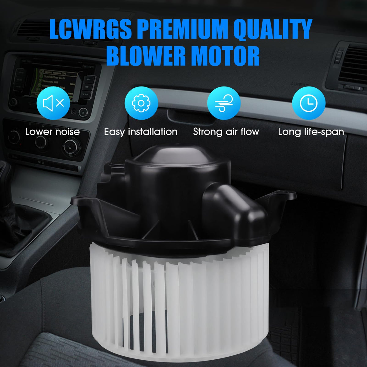 LCWRGS blower motor side profile highlighting compact design benefit
