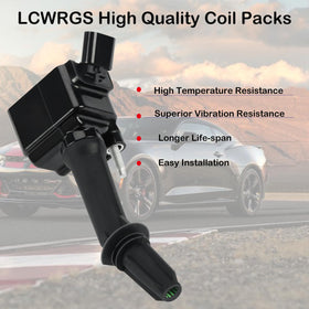 LCWRGS ignition coil close-up of connector, shows secure electrical contact benefit