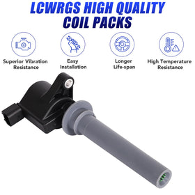 LCWRGS ignition coil close-up highlighting durable construction and improved conductivity