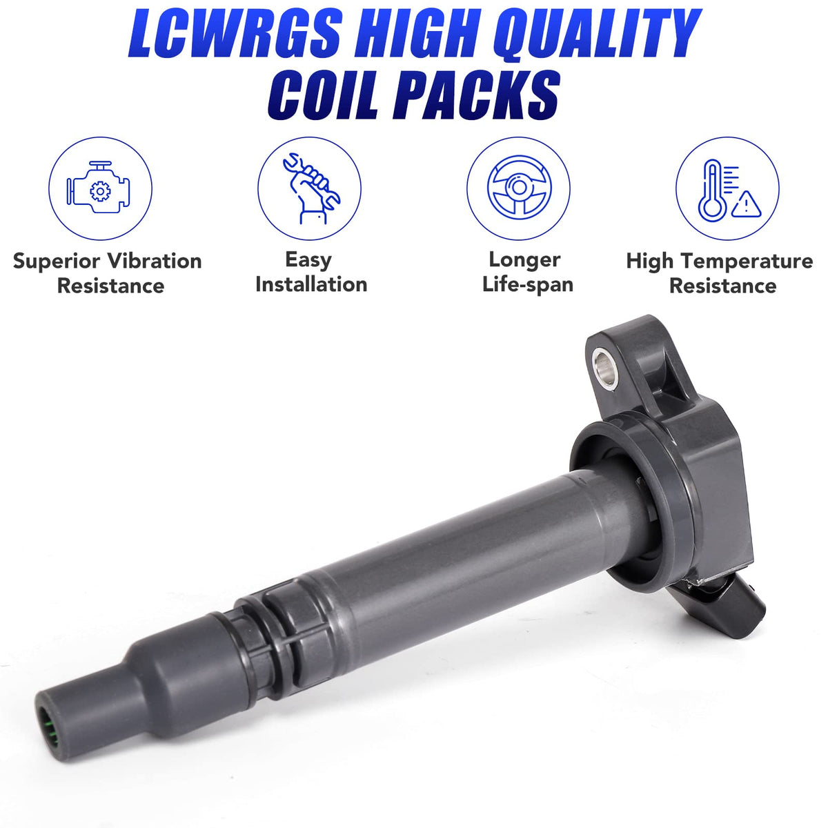 LCWRGS coil pack side connector detail illustrating secure OEM-style fit